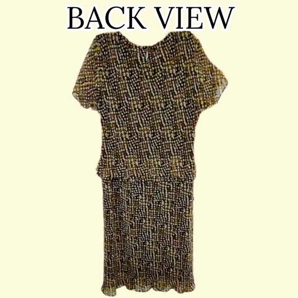 22W  Dress w/ Brown Mocha Dots Design  JBS - Picture 9 of 16